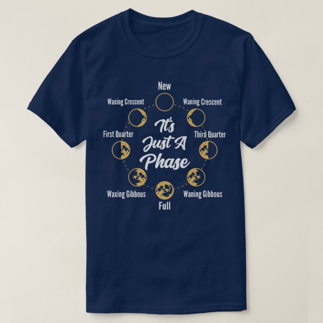 T-shirt Son Astrone De Science Spatiale En Phase Lune (Design devant)
