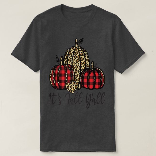 T-shirt Son automne automne automne automne Leopard Citrou (Design devant)