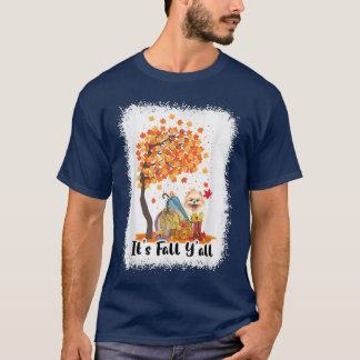 T-shirt Son automne Yall Pomeranian Chien Citrouille Autom