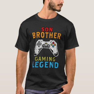 T-shirt Son Brother Gaming Legend Gamer Cadeaux Pour Ado B