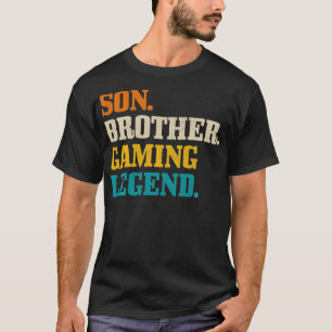 T-shirt Son Brother Gaming Legend Vintage Retro Gamer Cade