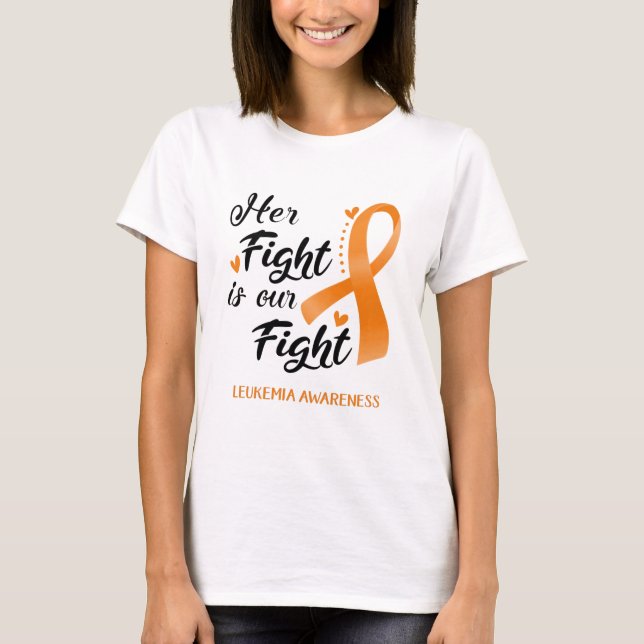 T-shirt Son combat contre la leucémie (Devant)