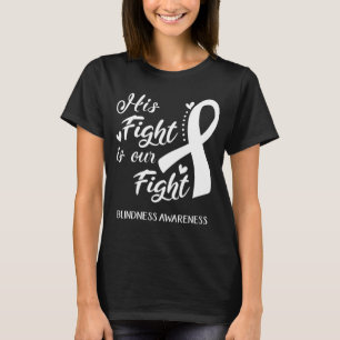 T-shirt Son combat est la sensibilisation à la cécité