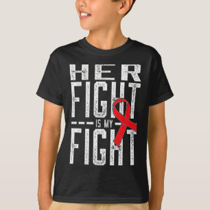 T-shirt Son combat est ma lutte Conscience du cancer du sa