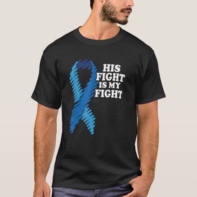 T-shirt Son combat est ma lutte contre le diabète sensibil (Devant)