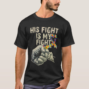 T-shirt Son Combat Est Ma Sensibilisation sur l'autisme De