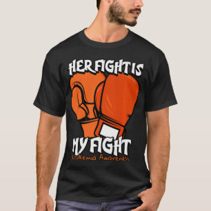 T-shirt Son Combat Est Mon Boxe De Combat. Leucémie orang