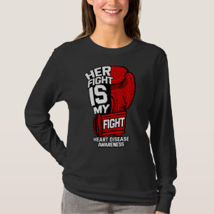 T-shirt Son combat est mon combat cardiopathie maladie cor