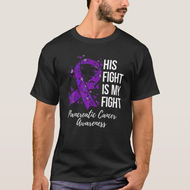 T-shirt Son Combat Est Mon Combat Conscience Du Cancer Pan (Devant)