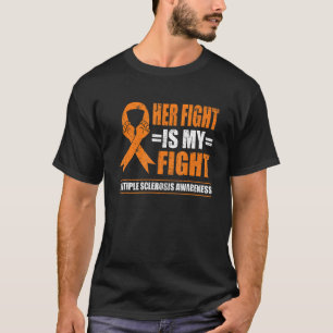 T-shirt Son combat est mon combat contre la sclérose en pl