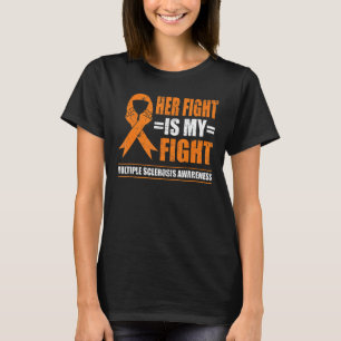 T-shirt Son combat est mon combat contre la sclérose en pl