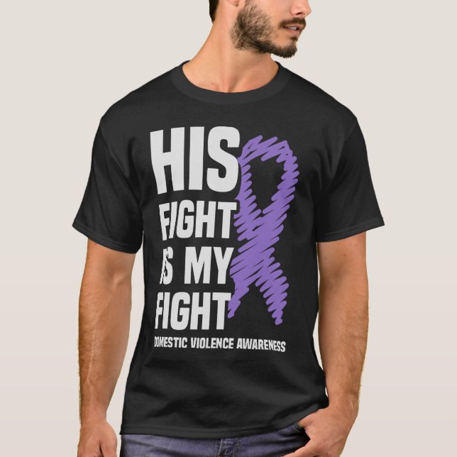 T-shirt Son Combat Est Mon Combat Contre La Violence Domes (Devant)