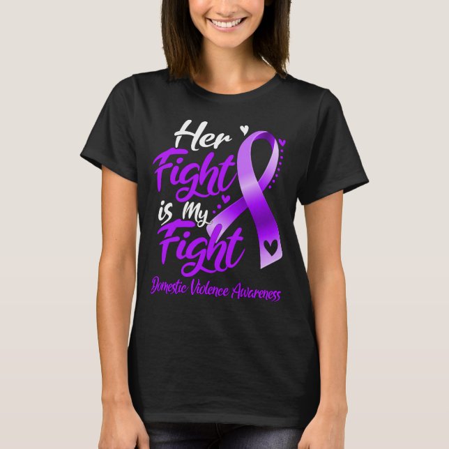 T-shirt Son Combat Est Mon Combat Contre La Violence Domes (Devant)