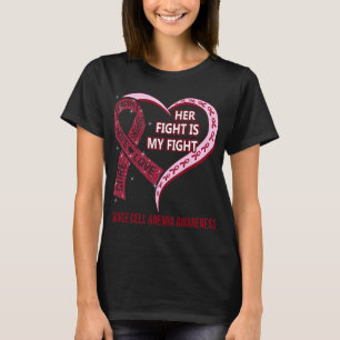T-shirt Son Combat Est Mon Combat Contre L'Anémie Cellulai