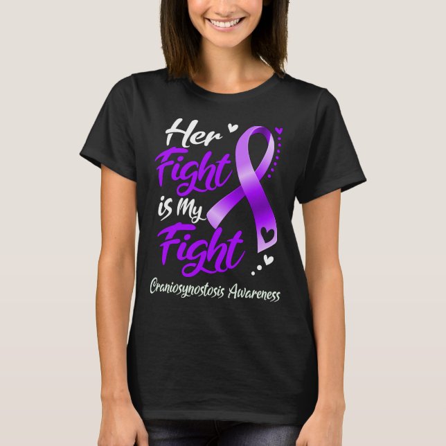 T-shirt Son combat est mon combat CRANIOSYNOSTOSIS SENSIBI (Devant)
