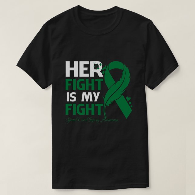 T-shirt Son combat est mon combat CROYANTE SPINALE CONNAIS (Design devant)