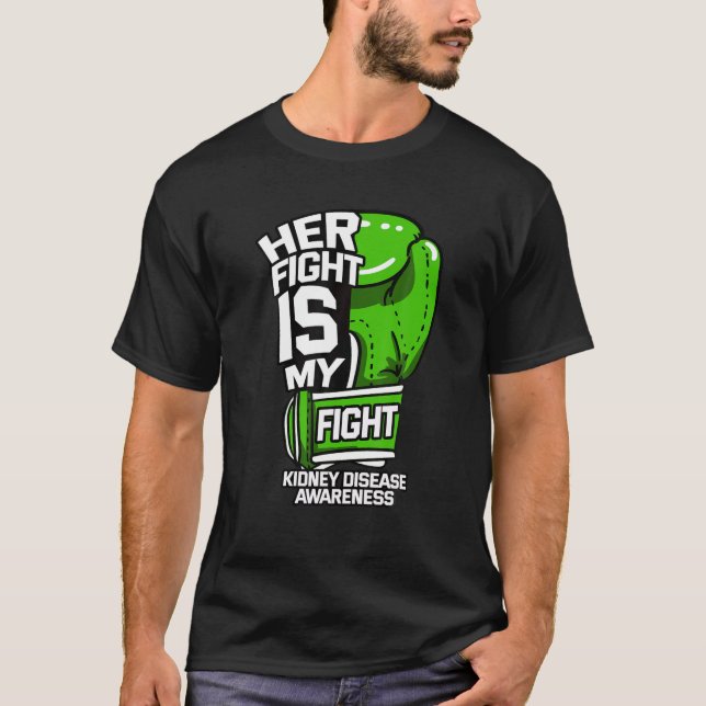 T-shirt Son Combat Est Mon Combat Maladie Du Rein Dialyse  (Devant)