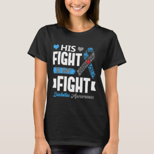 T-shirt Son combat est mon combat T1d Diabétique Type 1 Di