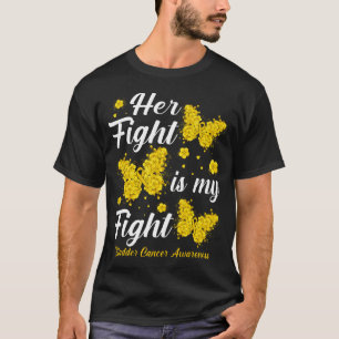 T-shirt Son combat est mon combatBladder Cancer Sensibilis