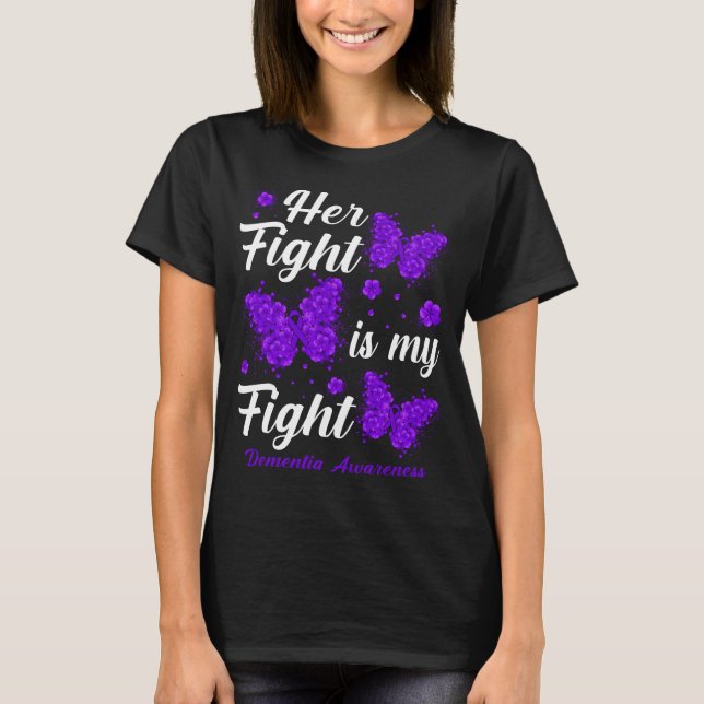 T-shirt Son Combat Est Mon Combattre Le Papillon Sensibili (Devant)