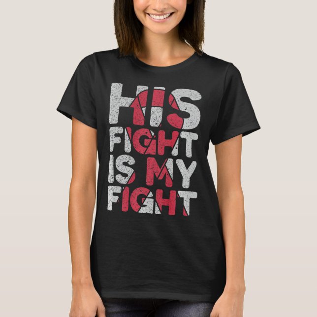T-shirt Son combat est My Fight Brain Aneurysm Support (Devant)