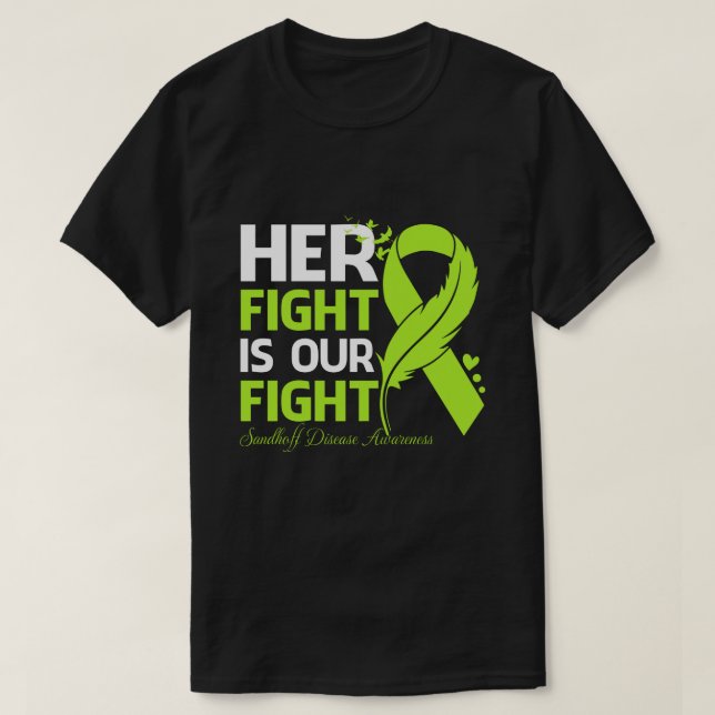 T-shirt Son combat est notre combat contre la maladie de S (Design devant)