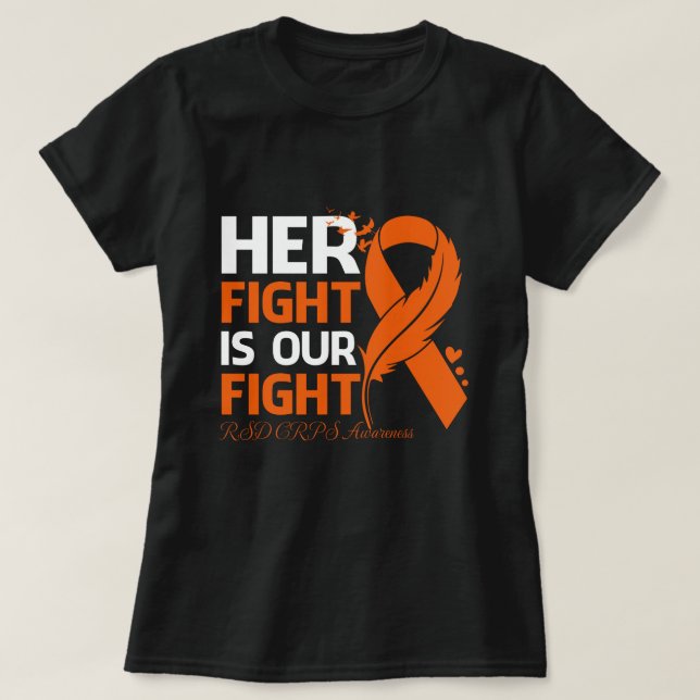 T-shirt Son combat est notre combat RSD CRPS connaissance  (Design devant)