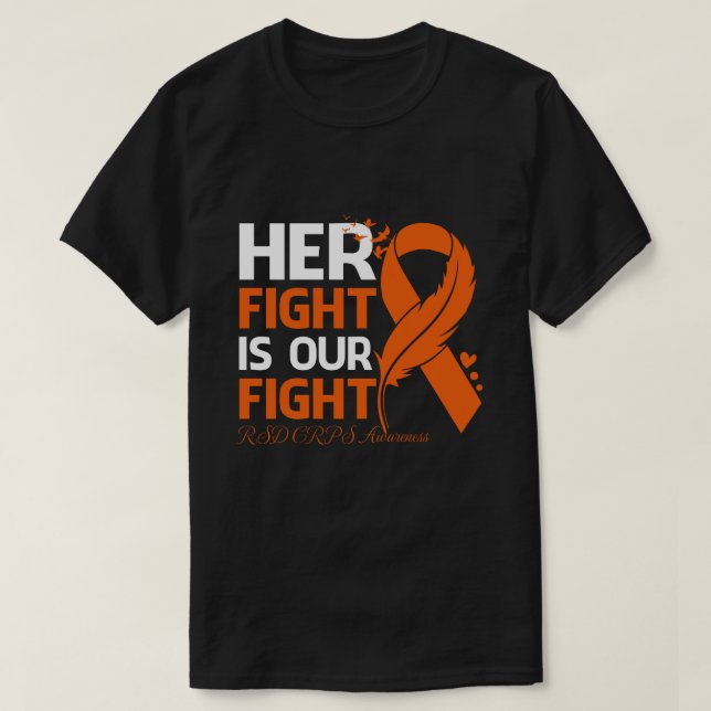 T-shirt Son combat est notre combat RSD CRPS connaissance  (Design devant)