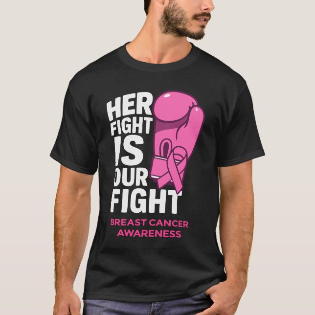 T-shirt Son combat est notre combat - Sensibilisation au c (Devant)