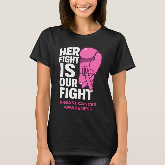 T-shirt Son combat est notre combat - Sensibilisation au c (Devant)