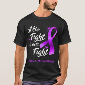 T-shirt \Son combat est notre lutte contre le cancer pancr