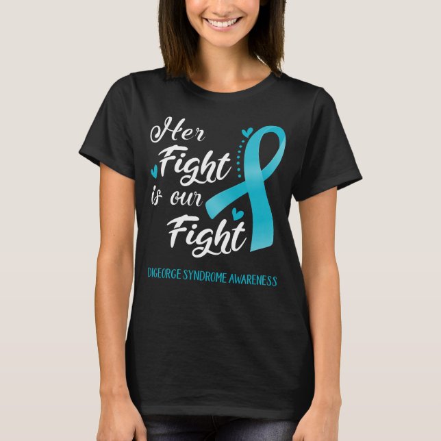 T-shirt Son combat est notre lutte contre le syndrome Dige (Devant)