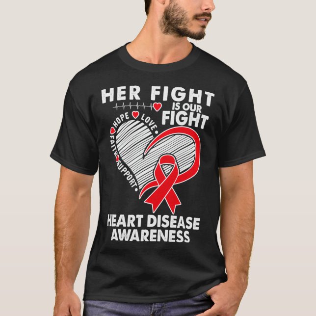 T-shirt Son combat est notre lutte contre les maladies car (Devant)
