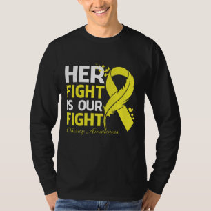 T-shirt Son combat est notre mon combat OBÉSITÉ SENSIBILIS