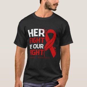 T-shirt Son combat est notre mon combat STROWARENESS Ribbo