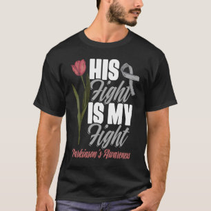 T-shirt Son combat My Fight PD Tulips Parkinson's Disease
