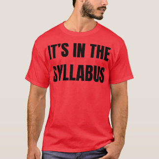 T-shirt son dans le syllabus