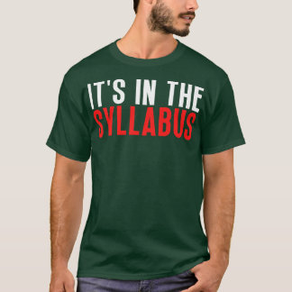 T-shirt Son Dans Le Syllabus 29