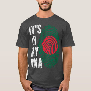 T-shirt SON DANS MON ADN Bangladesh Drapeau Hommes Femmes 