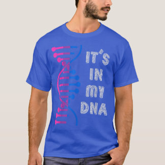 T-shirt Son dans mon ADN Bisexualité drapeau LGBT Bi Pride