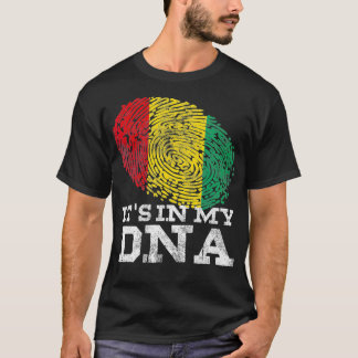 T-shirt Son Dans Mon ADN Cadeaux Guinéens Fier Afro Guinée