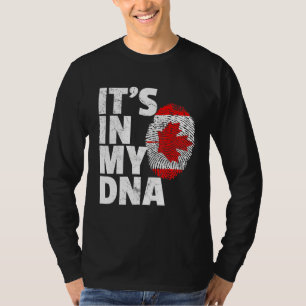 T-shirt Son Dans Mon Adn Canadien Canada Fierté Drapeau Na