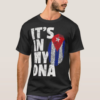 T-shirt SON DANS MON ADN Cuba Fierté drapeau Cuba Racines