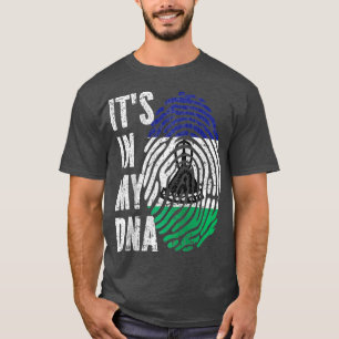 T-shirt SON DANS MON ADN Lesotho Drapeau Basotho Raglan Ba