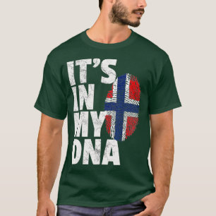 T-shirt SON DANS MON ADN Norvège Norvège Drapeau Hommes 