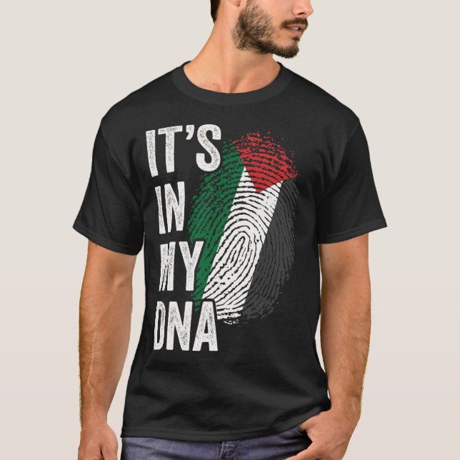 T-shirt SON DANS MON ADN Palestine Drapeau Palestine Racin (Devant)