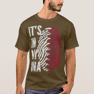 T-shirt SON DANS MON ADN Qatar Drapeau Qatari Raglan Baseb