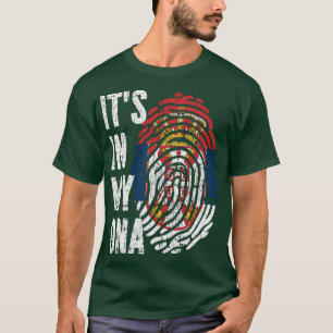 T-shirt SON DANS MON ADN Serbie Drapeau Hommes Femmes Enfa