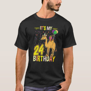 T-shirt Son dromadaire de chameau de mon 24e anniversaire