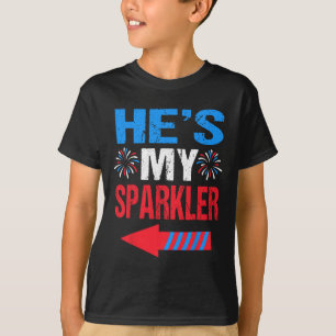 T-shirt Son et ses 4 juillet mariées de chemises Il est mo